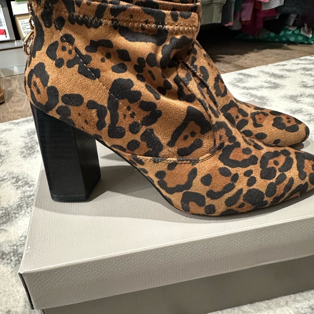 Franco Sarto Brown and Black Ankle Boots